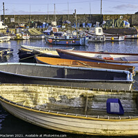 Buy canvas prints of Mevagissey Cornwall Harbour Fishing Port England by Gordon Maclaren