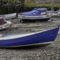 Buy canvas prints of Boats at low tide, Porlock Weir, Somerset by Gordon Maclaren