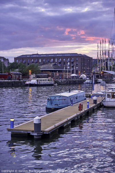 Bristol Harbour Sunset  Picture Board by Gordon Maclaren