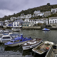 Buy canvas prints of Boats in the charming harbour village of Polperro, Cornwall Edit by Gordon Maclaren