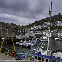 Buy canvas prints of Boats in Polperro Harbour, Cornwall by Gordon Maclaren