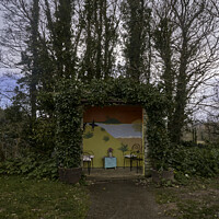 Buy canvas prints of Bus Stop, Fowey, Cornwall by Gordon Maclaren