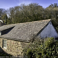 Buy canvas prints of Cornish Cottage, Helford, Cornwall by Gordon Maclaren