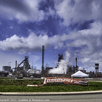 Buy canvas prints of Port Talbot Steelworks, South Wales, UK by Gordon Maclaren