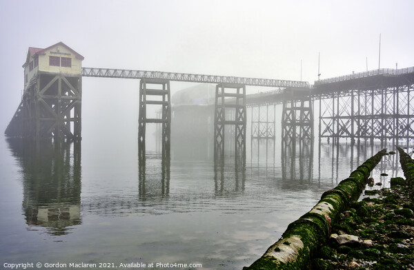 Mumbles Lifeboat Station engulfed by Sea Fog  Picture Board by Gordon Maclaren