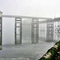 Buy canvas prints of Mumbles Lifeboat Station engulfed by Sea Fog  by Gordon Maclaren