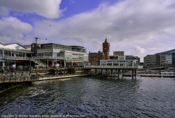 Cardiff Bay Waterfont South Wales Picture Board by Gordon Maclaren