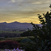 Buy canvas prints of Sunset over Pen y Fan and Corn Du in the Brecon Be by Gordon Maclaren