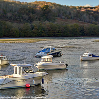 Buy canvas prints of Boats on the River Looe, Cornwall by Gordon Maclaren