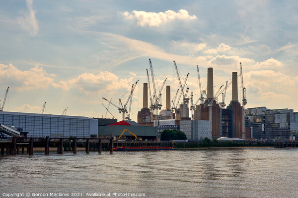 Building Work begins on Battersea Power Station Picture Board by Gordon Maclaren