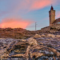 Buy canvas prints of Porthleven Clock Tower Cornwall at Sunrise by Gordon Maclaren