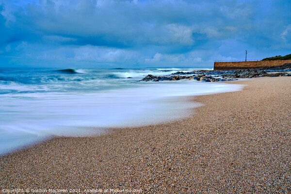 Waves on the beach at Sunrise, Porthleven Cornwall Picture Board by Gordon Maclaren
