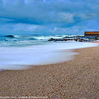 Buy canvas prints of Waves on the beach at Sunrise, Porthleven Cornwall by Gordon Maclaren