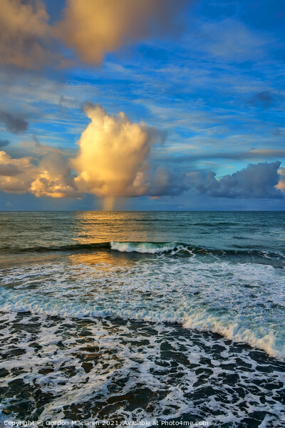 Sunrise over the Cornish sea Picture Board by Gordon Maclaren