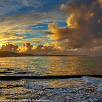 Buy canvas prints of Awesome sunrise over Porthleven, Cornwall by Gordon Maclaren