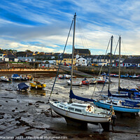 Buy canvas prints of Boats moored in Porthleven Harbour, Cornwall  by Gordon Maclaren
