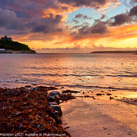 Buy canvas prints of Winter Sunset over St Michael's Mount, Cornwall by Gordon Maclaren