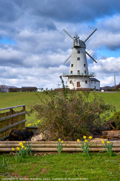 Llancayo Windmill, Usk Picture Board by Gordon Maclaren