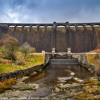 Buy canvas prints of The Claerwen Reservoir Dam Elan Valley by Gordon Maclaren