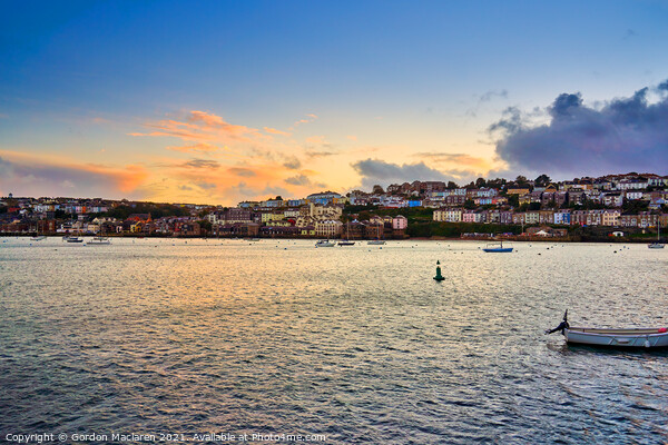 Beautiful Winter Sunset over Falmouth Harbour Picture Board by Gordon Maclaren