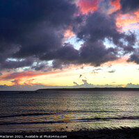 Buy canvas prints of Sunset over Newlyn, Penzance, Cornwall by Gordon Maclaren