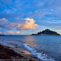 Buy canvas prints of Winter Sunset over St Michaels Mount Cornwall by Gordon Maclaren