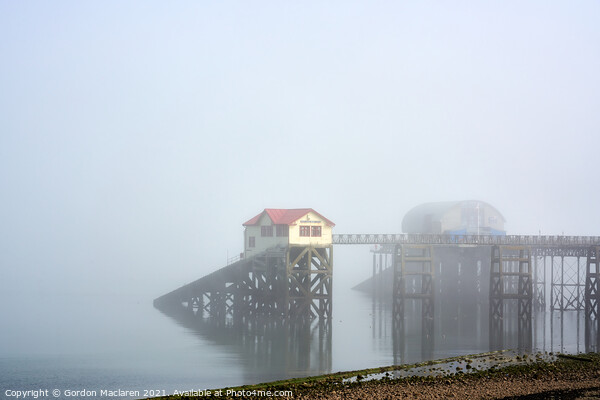 Mumbles Lifeboat Stations in the fog Picture Board by Gordon Maclaren