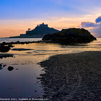 Buy canvas prints of St Michaels Mount in the Blue Hour by Gordon Maclaren