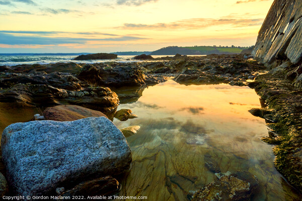 Sunset, Gyllyngvase Beach, Falmouth, Cornwall Picture Board by Gordon Maclaren
