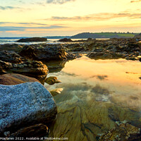 Buy canvas prints of Sunset, Gyllyngvase Beach, Falmouth, Cornwall by Gordon Maclaren
