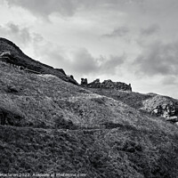 Buy canvas prints of Tintagel Castle, Cornwall in black and white by Gordon Maclaren