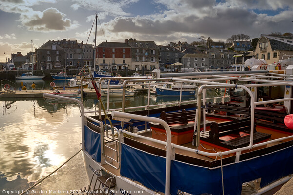 Boats in Padstow Harbour, Cornwall Picture Board by Gordon Maclaren