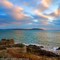 Buy canvas prints of Winter sunrise over Falmouth Bay and Pendennis, Cornwall by Gordon Maclaren