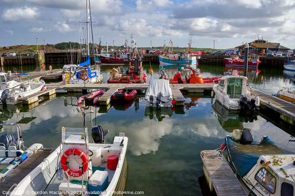 Boats moored in Padstow Harbour, Cornwall Picture Board by Gordon Maclaren