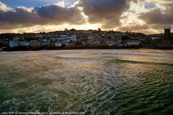 Sunset over St Ives, Cornwall Picture Board by Gordon Maclaren