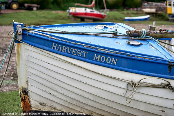 Harvest Moon, Porlock Weir, Somerset, England Picture Board by Gordon Maclaren