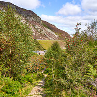 Buy canvas prints of Looking down the Elan Valley from Caban Coch Dam by Gordon Maclaren