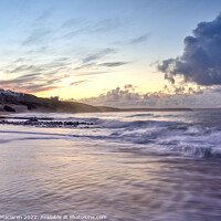 Buy canvas prints of Winter sunrise over Porthleven, Cornwall by Gordon Maclaren