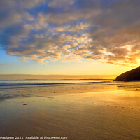 Buy canvas prints of Sunrise, Carbis Bay Beach, St Ives, Cornwall by Gordon Maclaren