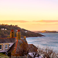 Buy canvas prints of Sunrise over St. Ives, viewed from Carbis Bay, Cornwall by Gordon Maclaren