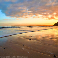 Buy canvas prints of Sunrise, Carbis Bay Beach, St Ives, Cornwall by Gordon Maclaren