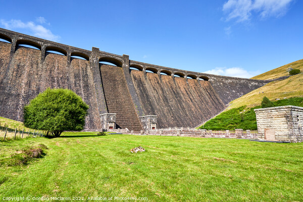 The Claerwen Dam, Elan Valley, Powys, Wales Picture Board by Gordon Maclaren