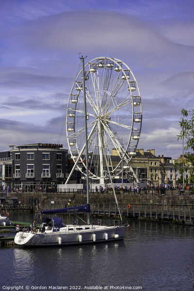 Ferris Wheel, Mermaid Quay, Cardiff Bay Picture Board by Gordon Maclaren