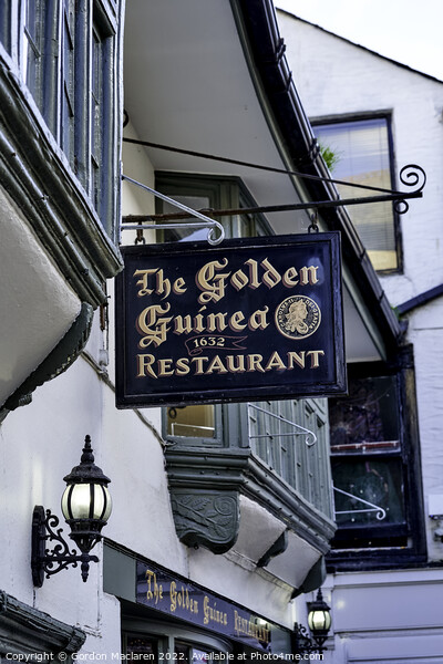 The Golden Guinea Restaurant, Looe, Cornwall Picture Board by Gordon Maclaren