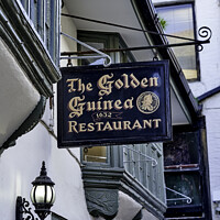 Buy canvas prints of The Golden Guinea Restaurant, Looe, Cornwall by Gordon Maclaren