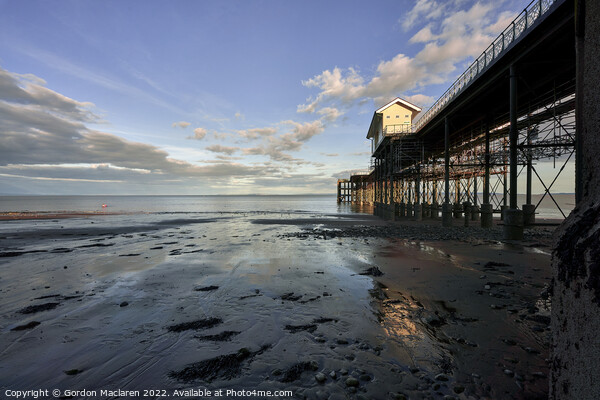 Autumn Sunset over Penarth Pier, South Wales Picture Board by Gordon Maclaren