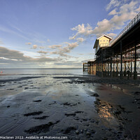 Buy canvas prints of Autumn Sunset over Penarth Pier, South Wales by Gordon Maclaren