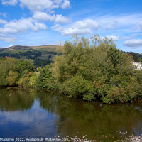 Buy canvas prints of The River Usk as it passes through Crickhowell  by Gordon Maclaren