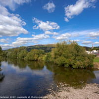 Buy canvas prints of The River Usk as it passes through Crickhowell  by Gordon Maclaren