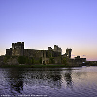 Buy canvas prints of Sunset, Caerphilly Castle, South Wales by Gordon Maclaren